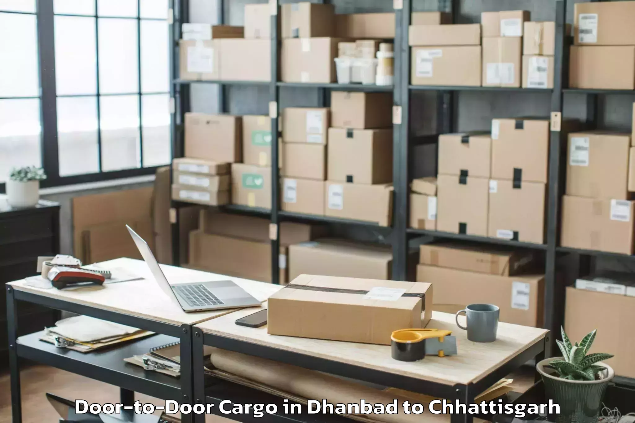 Efficient Dhanbad to Bhilai Door To Door Cargo